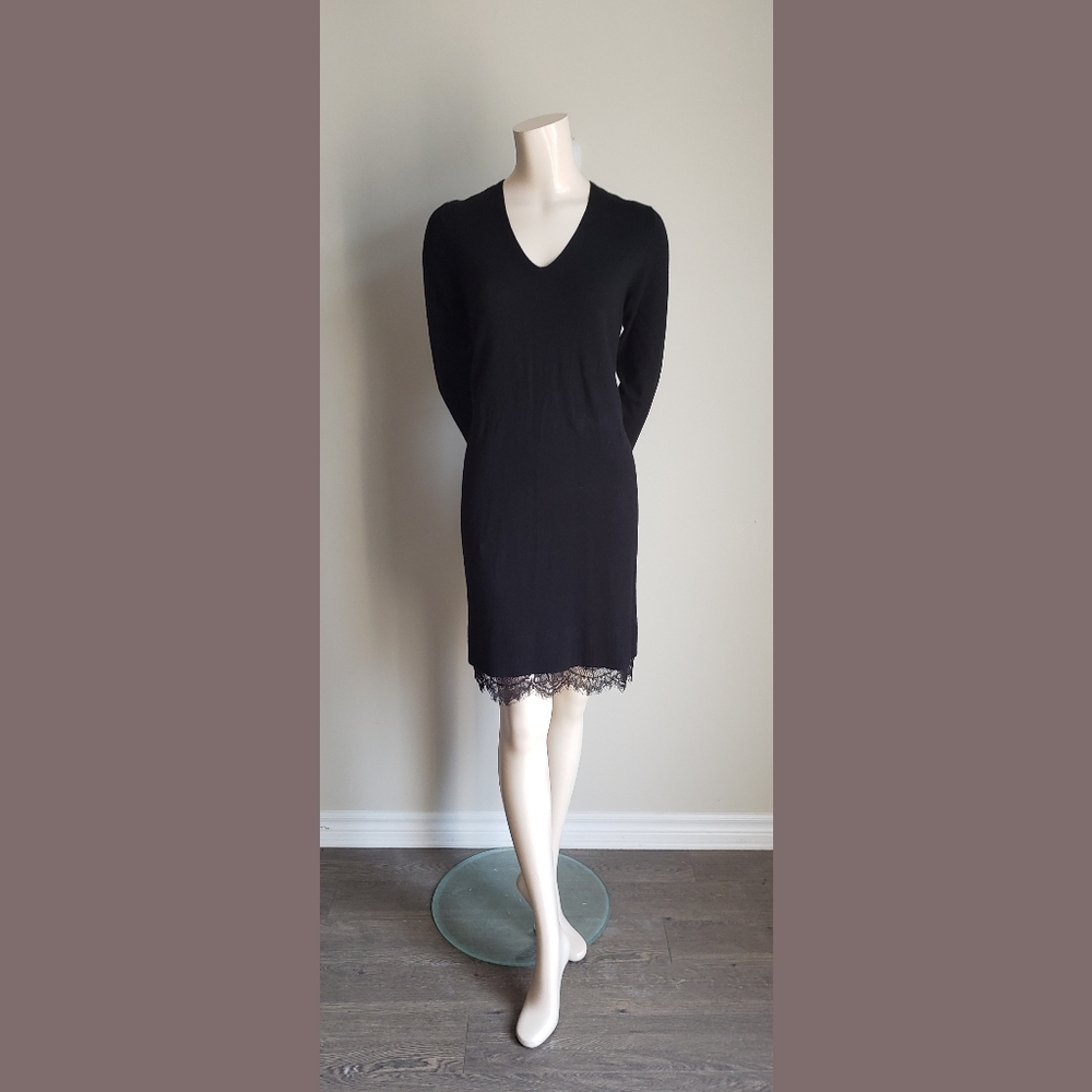 Ann Taylor Lace Bottom Sweater Dress